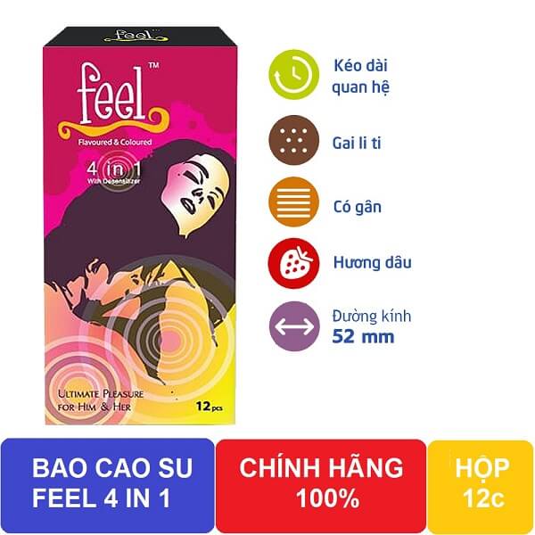 Feel 4 in 1 (12 chiếc) 3 bao cao su feel 4 in 1 3