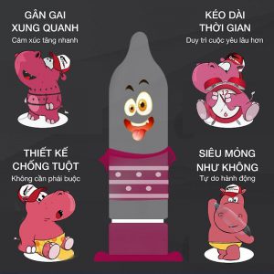 Rocmen 4 in 1 (12 chiếc) 7 bao cao su keo dai thoi gian rocmen long shock 2
