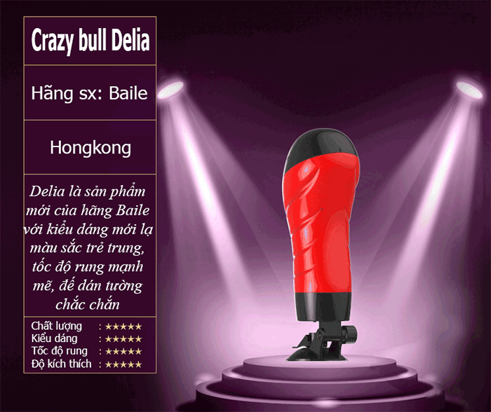 Âm đạo dính tường cao cấp Crazy Bull (Rung, phát âm thanh) 5 Am dao dinh tuong cao cap Crazy Bull rung phat am thanh 1