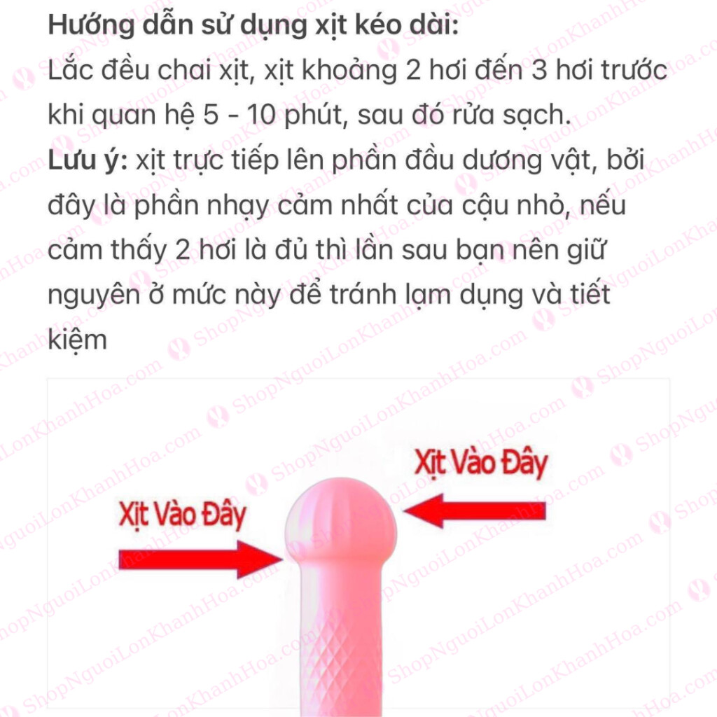 Chai xịt chống xuất sớm Vimax 10ML 3 Hướng dẫn sử dụng chai xịt chống xuất tinh sớm