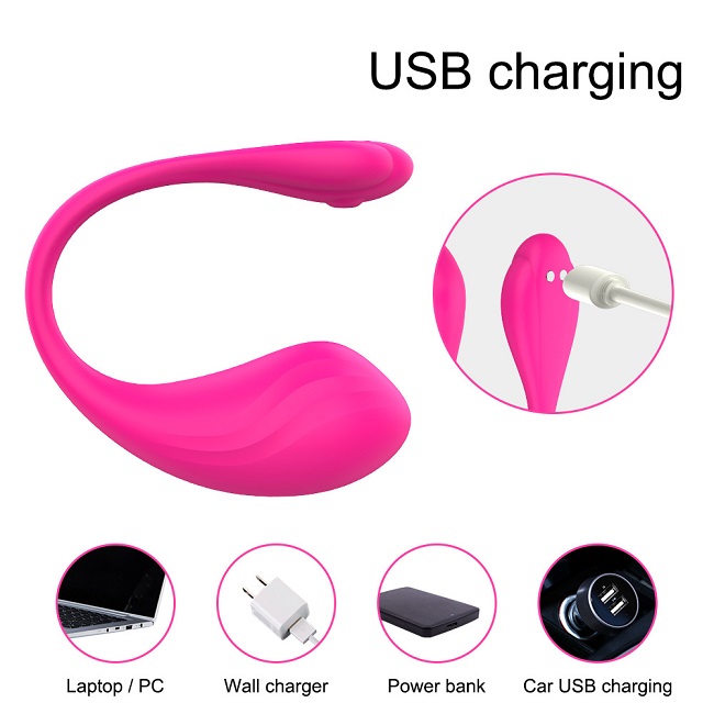 Trứng rung điều khiển bằng app Love Spouse (điều khiển qua app, 9 chế độ rung, sạc nam châm) 2 trung rung bluetooth cao cap love spouse 5