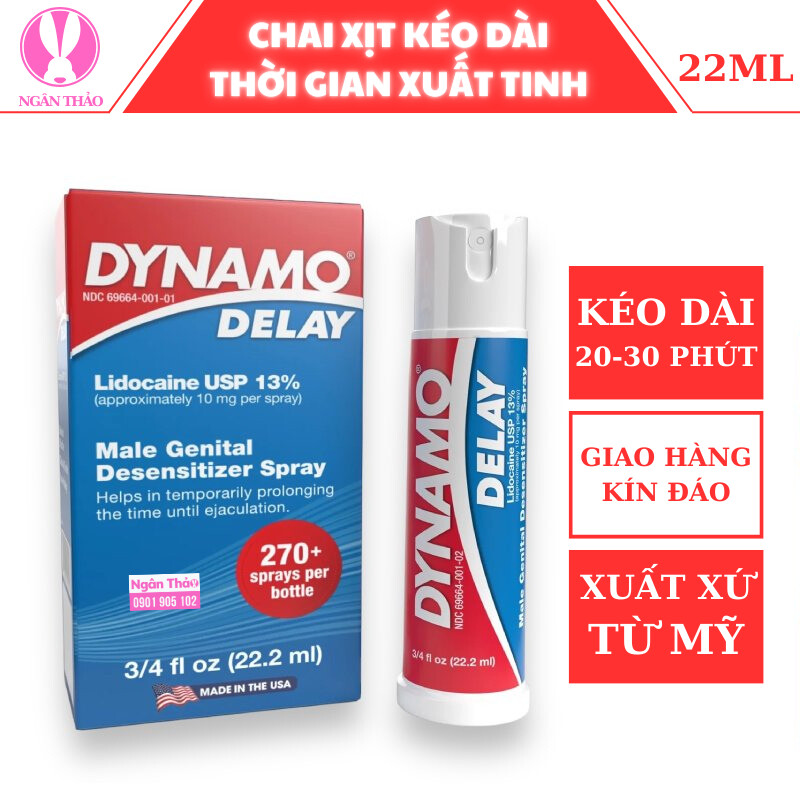 Chai Xịt Chống Xuất Tinh Sớm Dynamo Delay 22ML 2 xit chong xuat tinh som