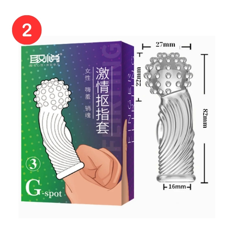 Bao cao su ngón tay AiChao (2 cái/hộp) 3 bao cao su ngon tay 2