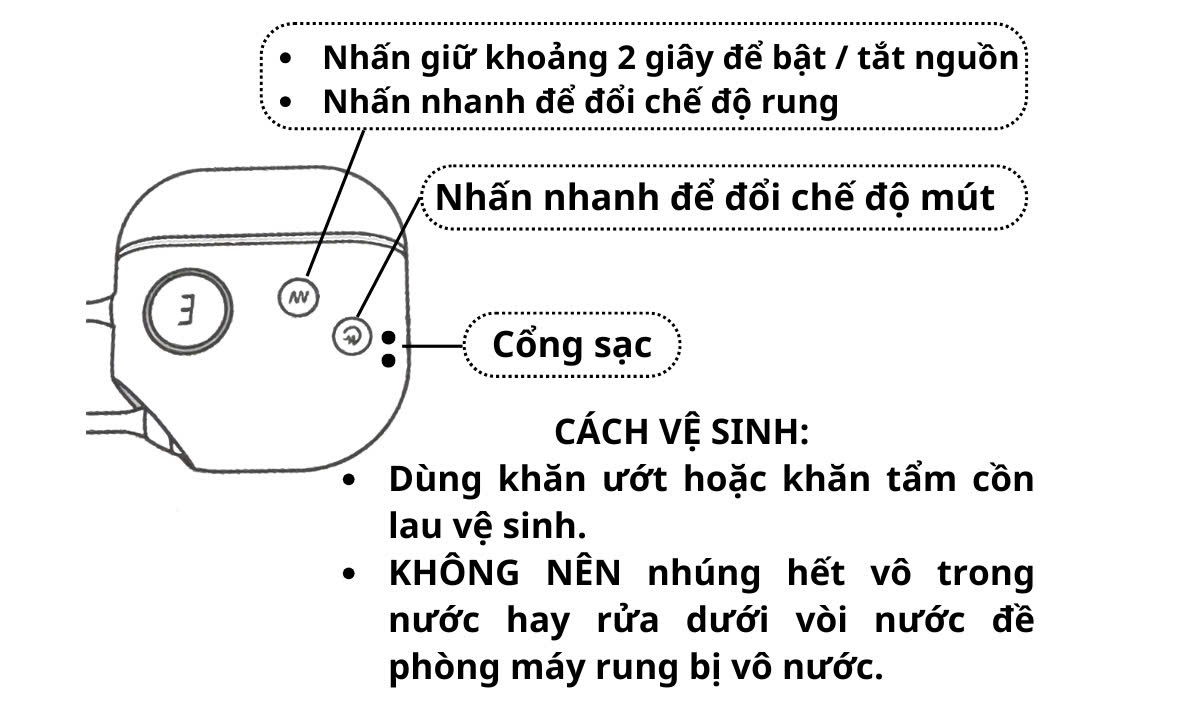 Máy rung 2 in 1 ngụy trang Airpod 6 Máy rung 2 in 1 ngụy trang Airpod