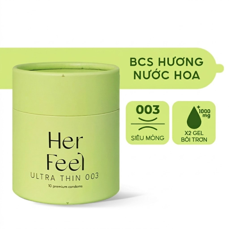 Her Feel Ultra Thin 0.03 (10 bao) 2 her feel ultra thin 003 1