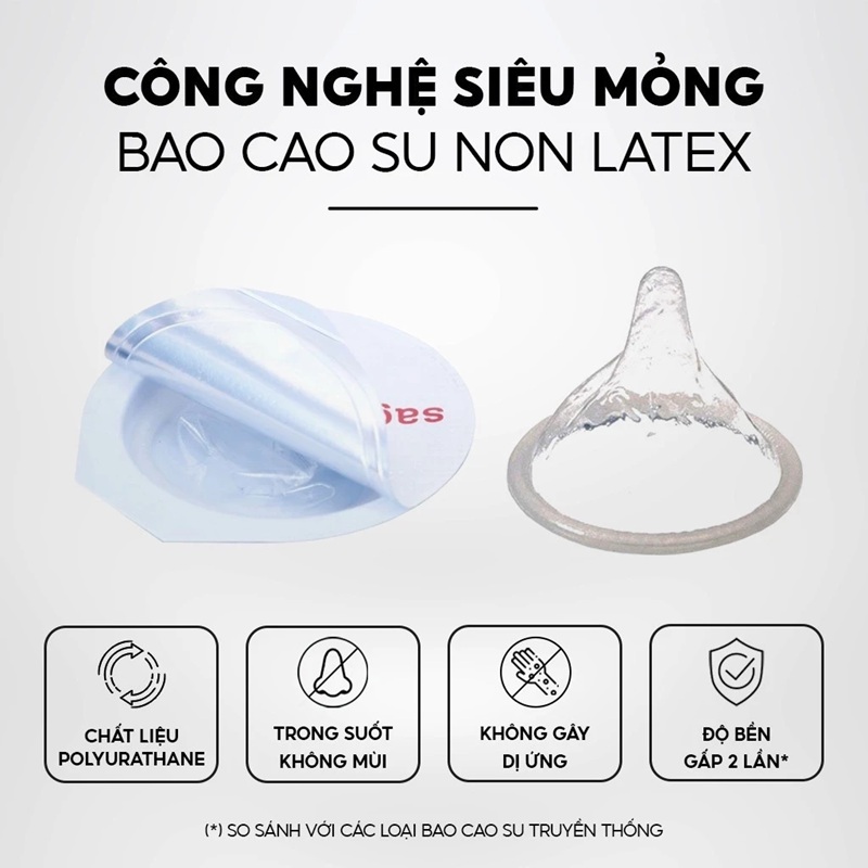 Sagami siêu mỏng 0.02 Original (6 chiếc) 6 bcs sieu mong original 002 6 chiec 2